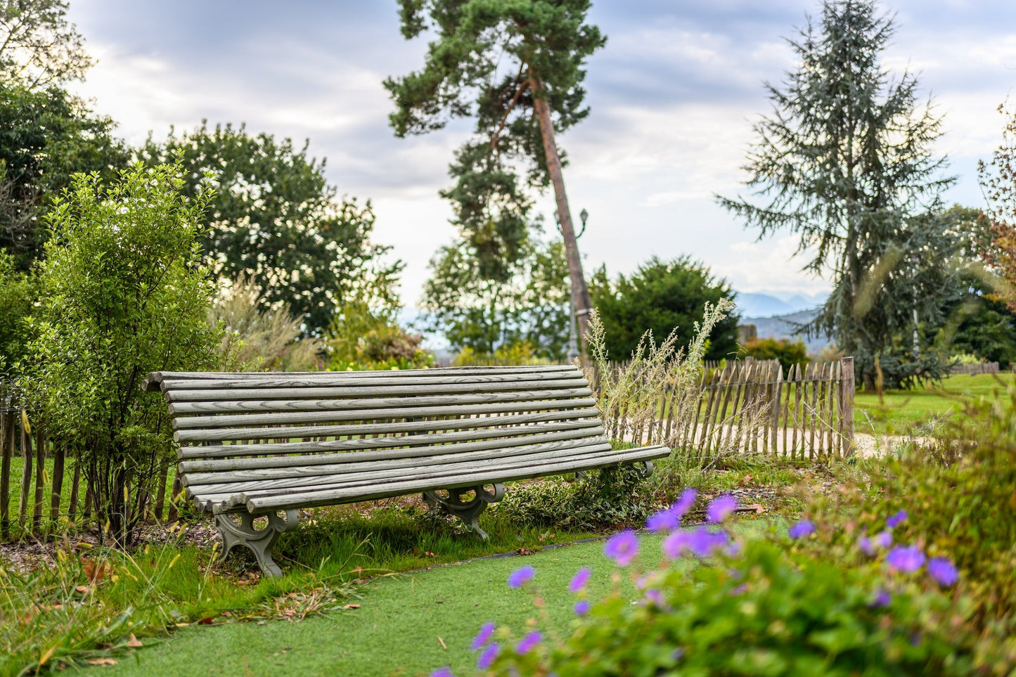 Banc du parc Beaumont à Pau - Photo à télécharger